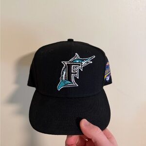 Florida marlins new era fitted hat. World Series patch.